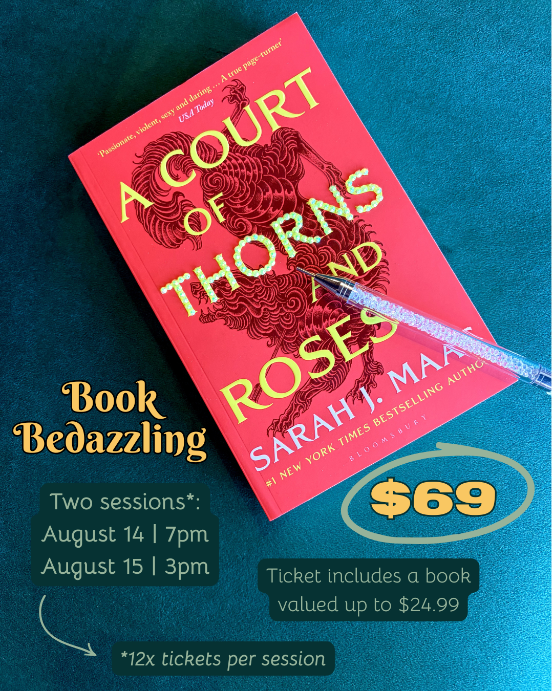 Book Bedazzling Ticket