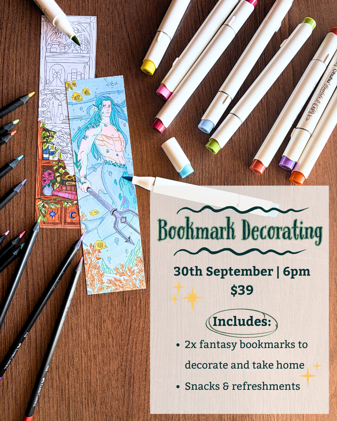 Bookmark Decorating Ticket