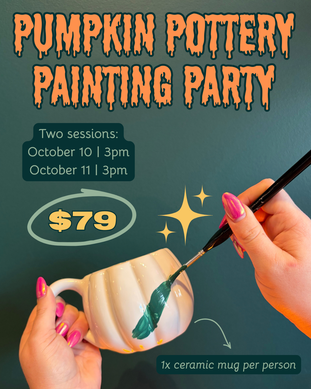 Pumpkin Pottery Painting Party Ticket