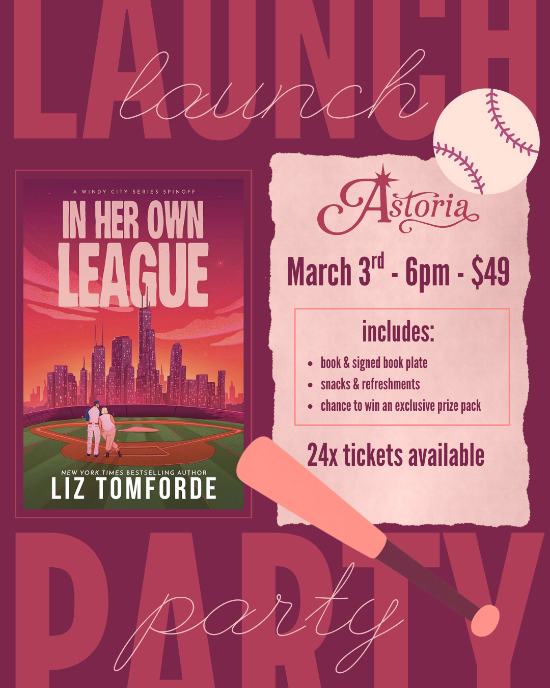 In Her Own League Launch Party Ticket