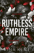 Book cover of 'Ruthless Empire' by Rina Kent, featuring a red and silver floral design with large white text.