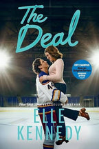 Book cover of 'The Deal' by Elle Kennedy with a couple on an ice rink.