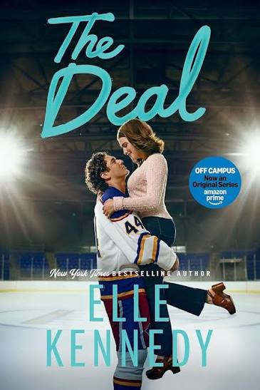 Book cover of 'The Deal' by Elle Kennedy with a couple on an ice rink.