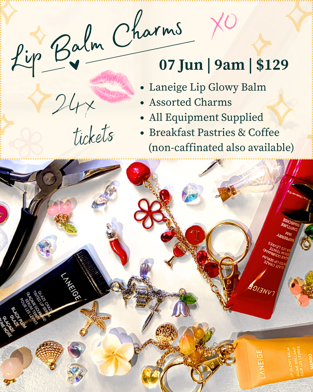 Lip Balm Charm Ticket